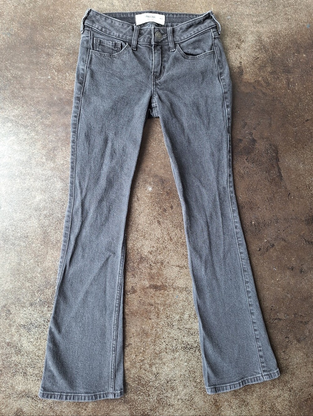 Hollister Low Rise Gray Flare / Bootcut Jeans - Y2K - Size 24 Women